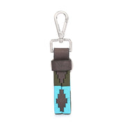 West Port Premium Leather Handcrafted Keychain (WP-KEYCHAIN-04-BLUE-GREEN)