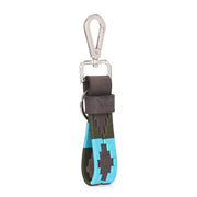 West Port Premium Leather Handcrafted Keychain (WP-KEYCHAIN-04-BLUE-GREEN)