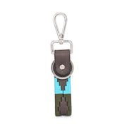 West Port Premium Leather Handcrafted Keychain (WP-KEYCHAIN-04-BLUE-GREEN)