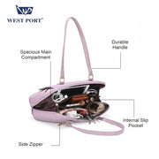 West Port Premium Shoulder Handbag for Women (WP-LINEA-PEACH)
