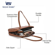 West Port Premium Shoulder Handbag for Women (WP-LINEA-TAN)