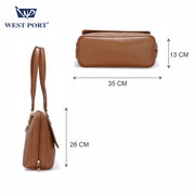 West Port Premium Shoulder Handbag for Women (WP-LINEA-TAN)