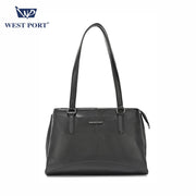 West Port Premium Tote Handbag for Women (WP-URBAN-GRACE-BLACK)