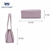 West Port Premium Tote Handbag for Women (WP-URBAN-GRACE-PEACH)