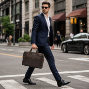 West Port Unisex Premium Leather Laptop Bag – Timeless Professional Elegance (MBG-AO-01-BROWN)